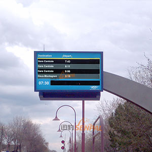 魁北克火車站車次信息顯示項目